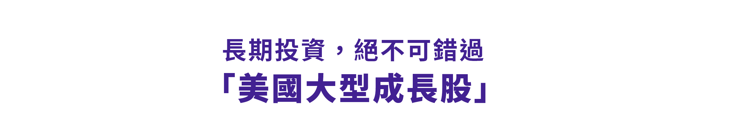 長期投資，絕不可錯過 「美國大型成長股」
